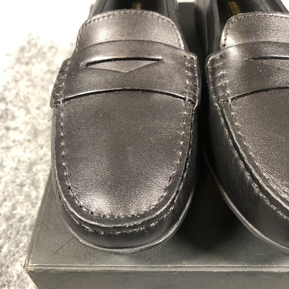 Geox Shoes Women's Size 7 Black Leather Loafers Respira D642TA Made In Italy - Picture 5 of 16